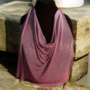 Chic Purple Mesh Bling halter
